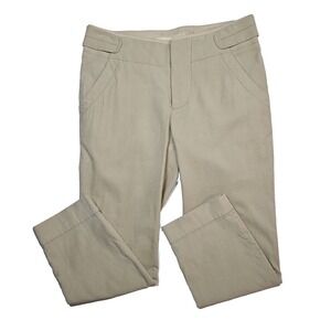 Hanii Y Women's Beige Corduroy Ankle Pants Straight Leg Size 42 Medium NWT